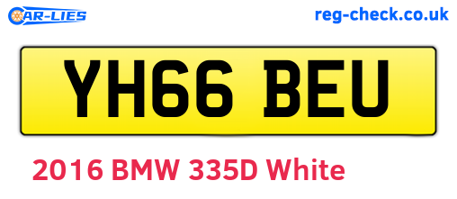 YH66BEU are the vehicle registration plates.