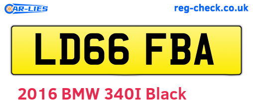LD66FBA are the vehicle registration plates.