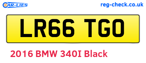LR66TGO are the vehicle registration plates.