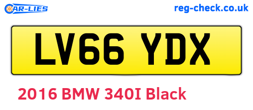 LV66YDX are the vehicle registration plates.