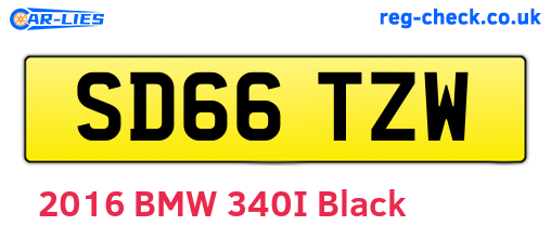 SD66TZW are the vehicle registration plates.