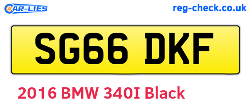 SG66DKF are the vehicle registration plates.