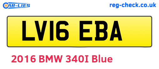 LV16EBA are the vehicle registration plates.