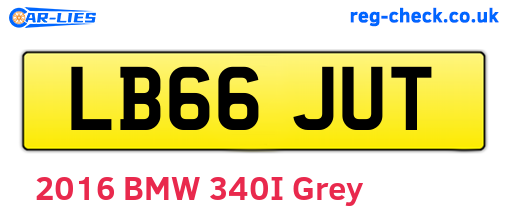LB66JUT are the vehicle registration plates.