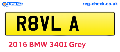 R8VLA are the vehicle registration plates.