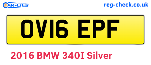 OV16EPF are the vehicle registration plates.