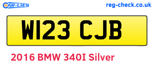 W123CJB are the vehicle registration plates.