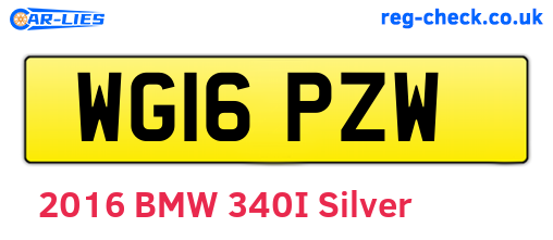 WG16PZW are the vehicle registration plates.