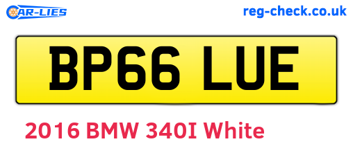 BP66LUE are the vehicle registration plates.
