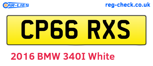 CP66RXS are the vehicle registration plates.