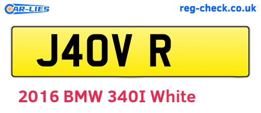 J4OVR are the vehicle registration plates.