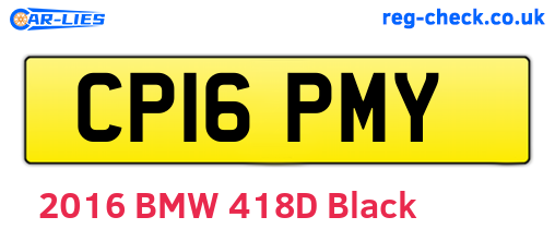 CP16PMY are the vehicle registration plates.