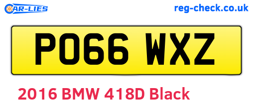 PO66WXZ are the vehicle registration plates.