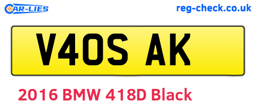 V40SAK are the vehicle registration plates.