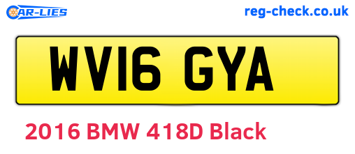 WV16GYA are the vehicle registration plates.