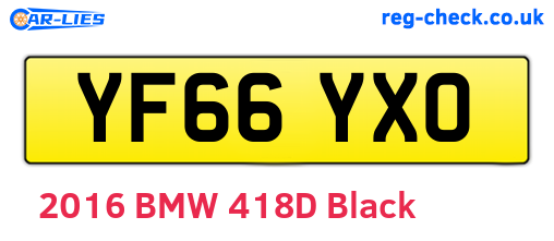 YF66YXO are the vehicle registration plates.