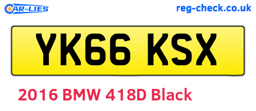 YK66KSX are the vehicle registration plates.