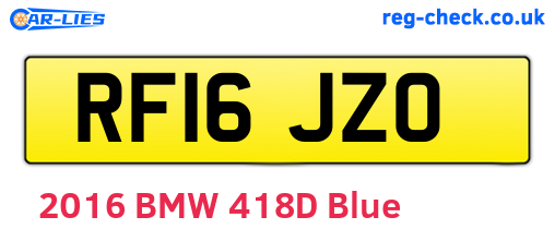 RF16JZO are the vehicle registration plates.