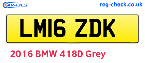LM16ZDK are the vehicle registration plates.