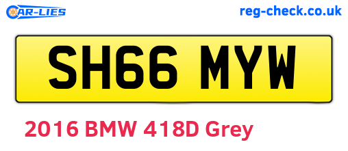 SH66MYW are the vehicle registration plates.