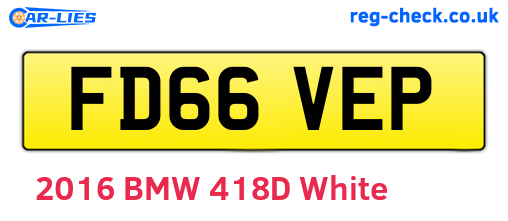 FD66VEP are the vehicle registration plates.