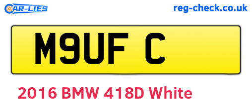M9UFC are the vehicle registration plates.