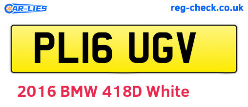 PL16UGV are the vehicle registration plates.