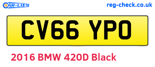 CV66YPO are the vehicle registration plates.