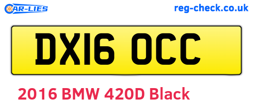 DX16OCC are the vehicle registration plates.