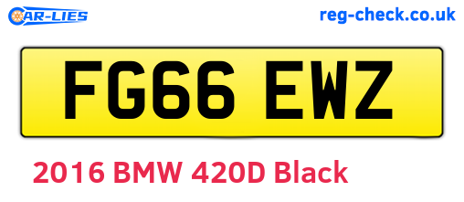 FG66EWZ are the vehicle registration plates.
