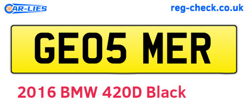 GE05MER are the vehicle registration plates.