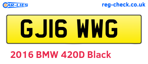 GJ16WWG are the vehicle registration plates.