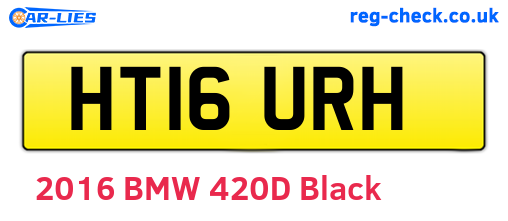 HT16URH are the vehicle registration plates.