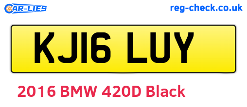 KJ16LUY are the vehicle registration plates.