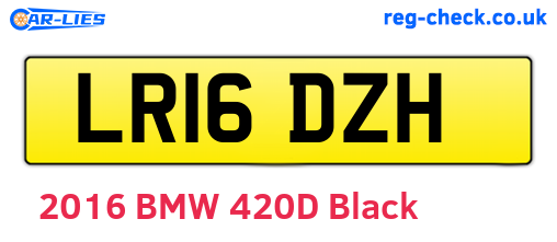 LR16DZH are the vehicle registration plates.