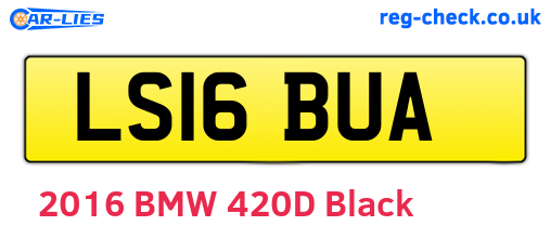 LS16BUA are the vehicle registration plates.