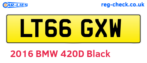 LT66GXW are the vehicle registration plates.