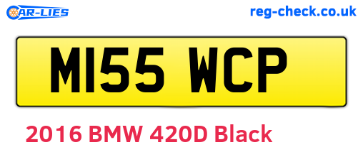 M155WCP are the vehicle registration plates.