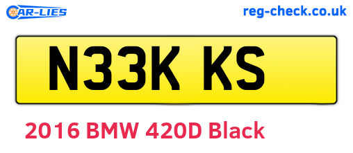 N33KKS are the vehicle registration plates.