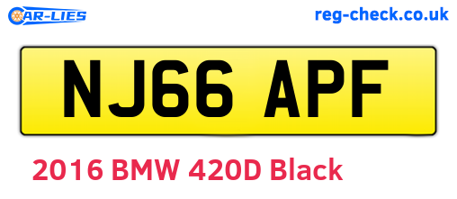 NJ66APF are the vehicle registration plates.