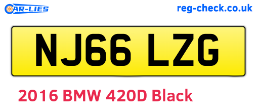 NJ66LZG are the vehicle registration plates.