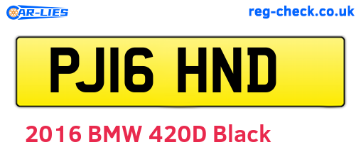 PJ16HND are the vehicle registration plates.