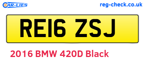 RE16ZSJ are the vehicle registration plates.