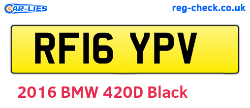 RF16YPV are the vehicle registration plates.