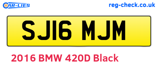 SJ16MJM are the vehicle registration plates.