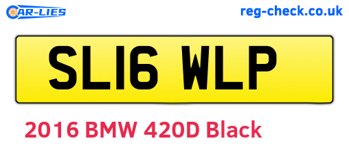 SL16WLP are the vehicle registration plates.