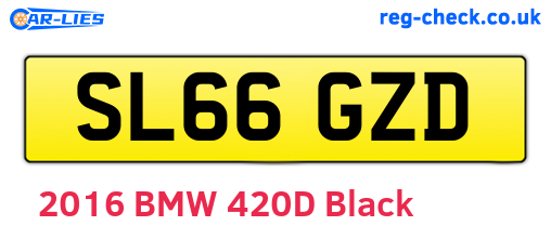 SL66GZD are the vehicle registration plates.