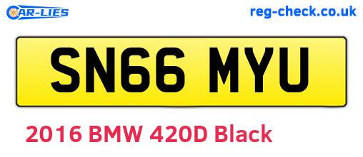 SN66MYU are the vehicle registration plates.