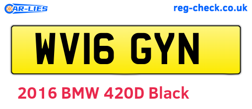 WV16GYN are the vehicle registration plates.