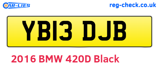 YB13DJB are the vehicle registration plates.